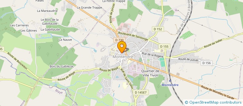 localisation de l'entreprise MONSIEUR ALEXIS BLONDEAU  MONTENDRE