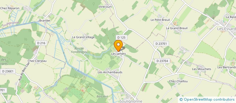 localisation de l'entreprise MONSIEUR ALEXIS BOUFFENIE  SOULIGNONNE