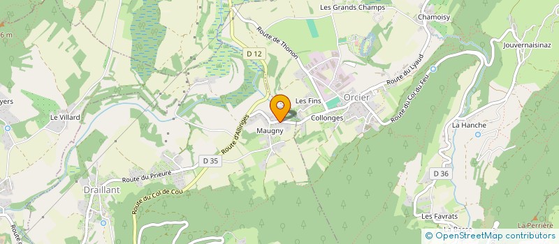 localisation de l'entreprise MONSIEUR ALEXIS BOUVIER  ORCIER