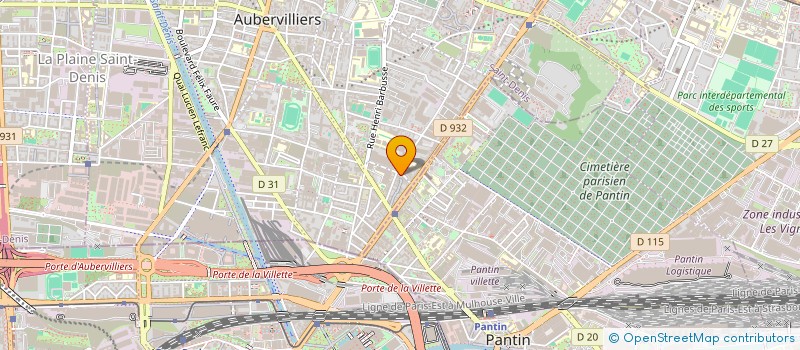 localisation de l'entreprise MONSIEUR ALEXIS CADROT  AUBERVILLIERS