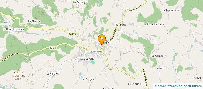 localisation de l'entreprise MONSIEUR ALEXIS CELLIER  DUERNE