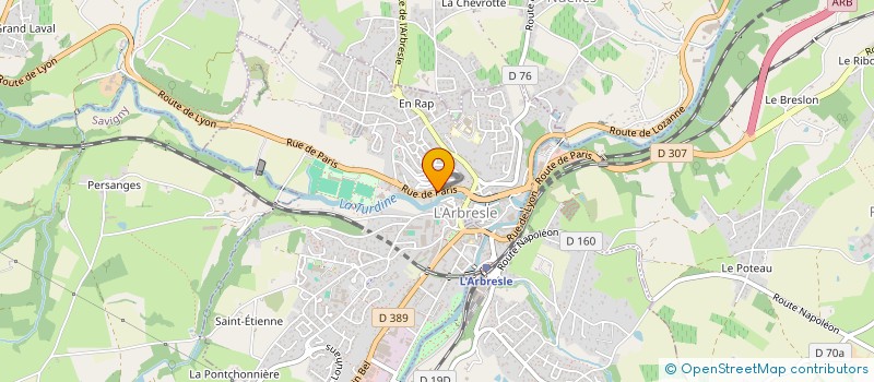 localisation de l'entreprise MONSIEUR ALEXIS CHAINTREAU  L ARBRESLE