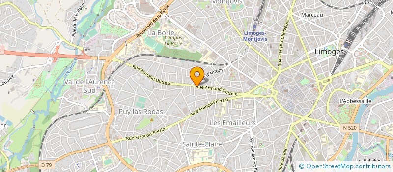 localisation de l'entreprise MONSIEUR ALEXIS CHARRIER à LIMOGES