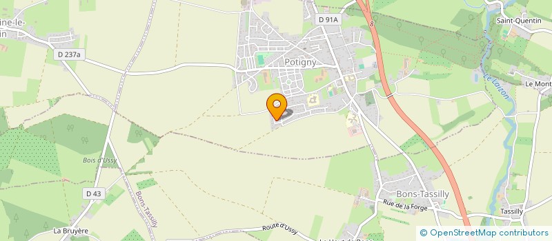 localisation de l'entreprise MONSIEUR ALEXIS CHAUVIERE  POTIGNY