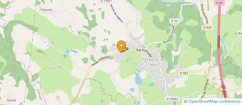 localisation de l'entreprise MONSIEUR ALEXIS CLAVAUD  PERPEZAC-LE-NOIR