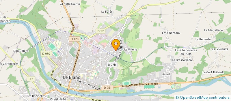 localisation de l'entreprise MONSIEUR ALEXIS COSTES à LE BLANC