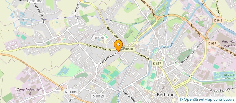 localisation de l'entreprise MONSIEUR ALEXIS COUSIN  BETHUNE