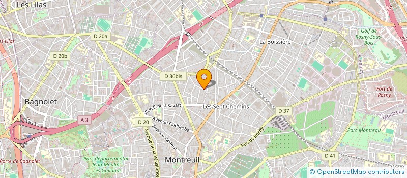 localisation de l'entreprise MONSIEUR ALEXIS DA PIEDADE  MONTREUIL