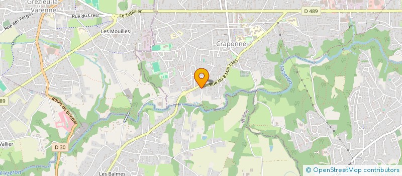 localisation de l'entreprise MONSIEUR ALEXIS DARBON  CRAPONNE