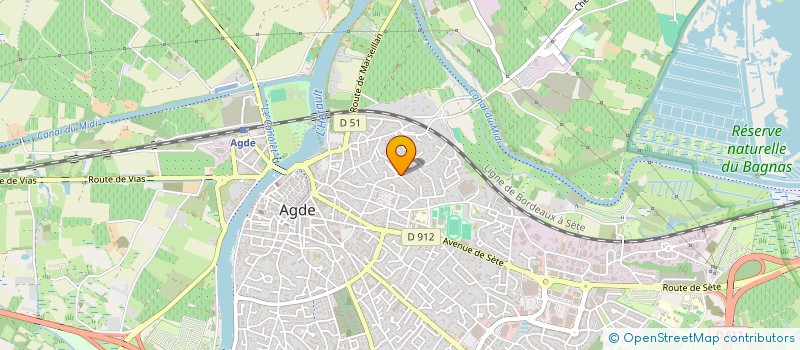 localisation de l'entreprise MONSIEUR ALEXIS DEFREINE  AGDE
