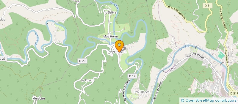 localisation de l'entreprise MONSIEUR ALEXIS DESTRUEL  PEYREMALE