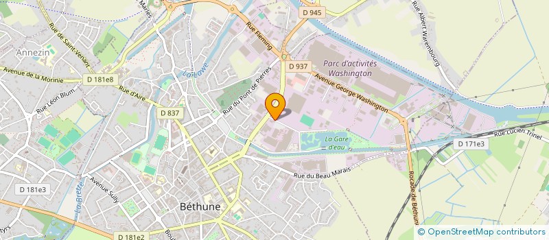 localisation de l'entreprise MONSIEUR ALEXIS DUHAMEL à BETHUNE