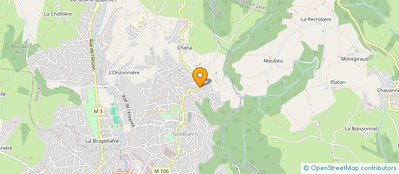 localisation de l'entreprise MONSIEUR ALEXIS GARCIA  SORBIERS