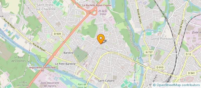 localisation de l'entreprise MONSIEUR ALEXIS GENTY  SAINT-YRIEIX-SUR-CHARENTE