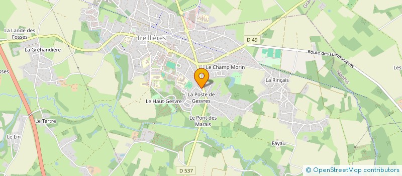 localisation de l'entreprise MONSIEUR ALEXIS GIRIN  TREILLIERES