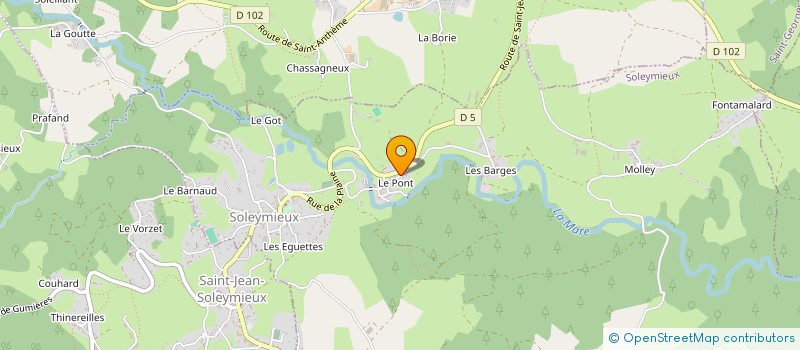 localisation de l'entreprise MONSIEUR ALEXIS GRANJON à SOLEYMIEUX