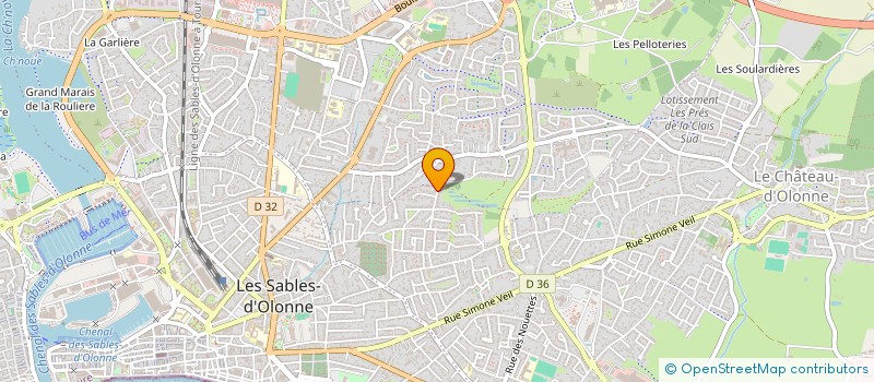 localisation de l'entreprise MONSIEUR ALEXIS HUCHET  LES SABLES D'OLONNE