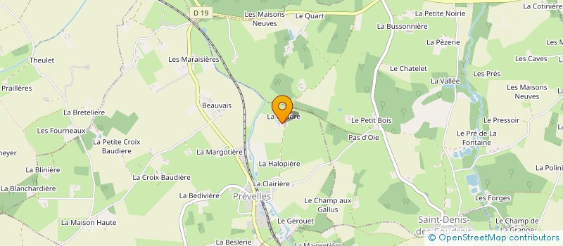 localisation de l'entreprise MONSIEUR ALEXIS JARRY  PREVELLES