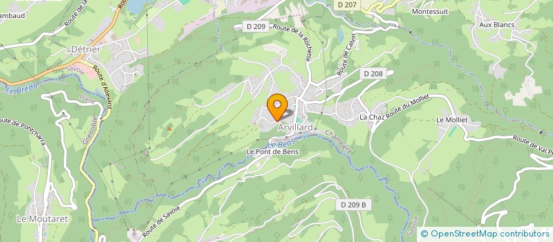 localisation de l'entreprise MONSIEUR ALEXIS JEANNOLIN  ARVILLARD