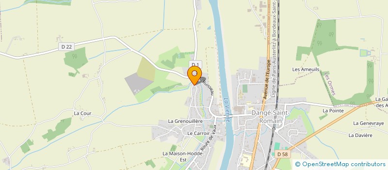 localisation de l'entreprise MONSIEUR ALEXIS LAFFITTE  DANGE-SAINT-ROMAIN