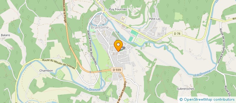 localisation de l'entreprise MONSIEUR ALEXIS LANG  BRANTOME EN PERIGORD