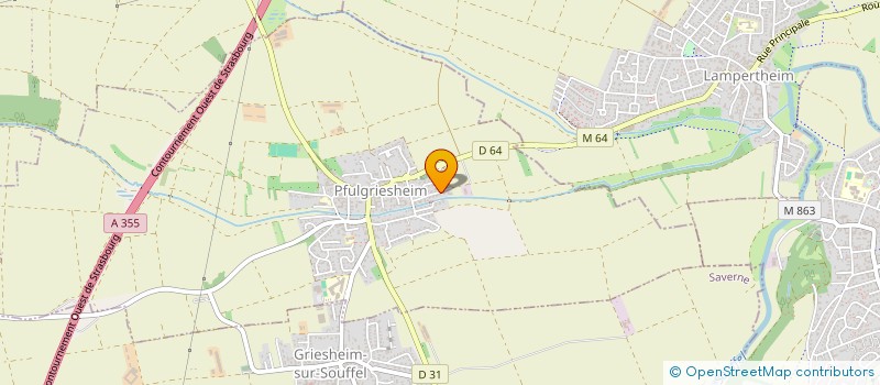 localisation de l'entreprise MONSIEUR ALEXIS LAUBER  PFULGRIESHEIM