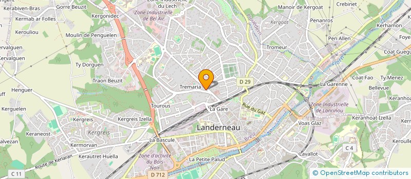localisation de l'entreprise MONSIEUR ALEXIS LE GUERN  LANDERNEAU