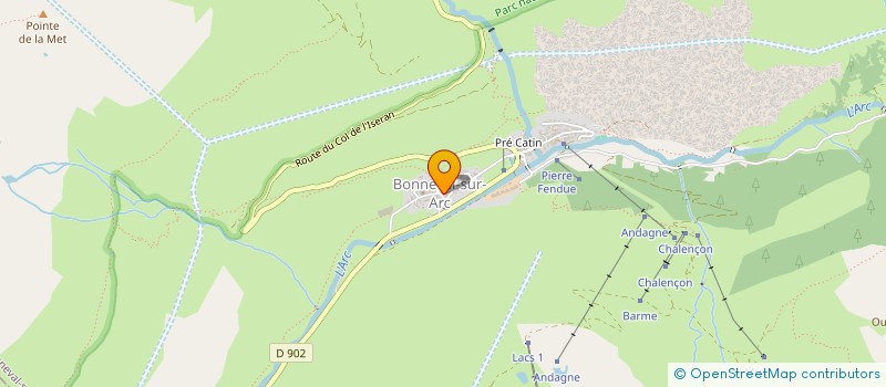 localisation de l'entreprise MONSIEUR ALEXIS LEBEDEFF à BONNEVAL-SUR-ARC