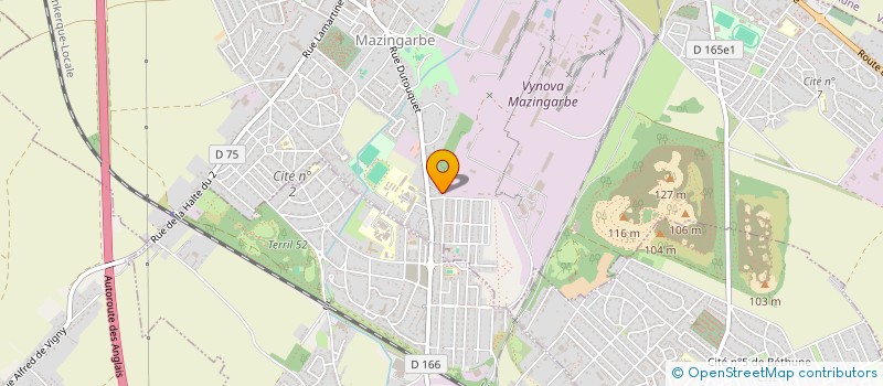 localisation de l'entreprise MONSIEUR ALEXIS LEBRUN  MAZINGARBE