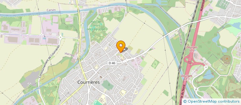 localisation de l'entreprise MONSIEUR ALEXIS LECLERCQ  COURRIERES