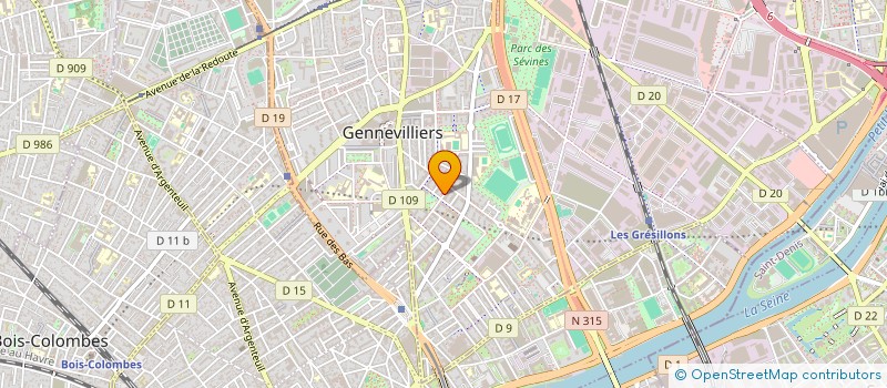 localisation de l'entreprise MONSIEUR ALEXIS LEFEBVRE  GENNEVILLIERS