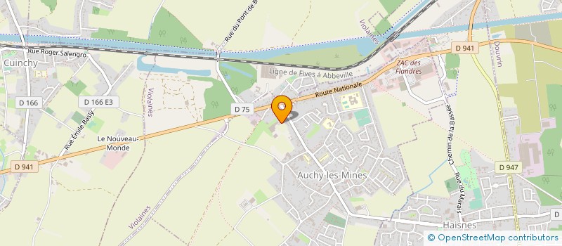 localisation de l'entreprise MONSIEUR ALEXIS LESAGE  AUCHY-LES-MINES