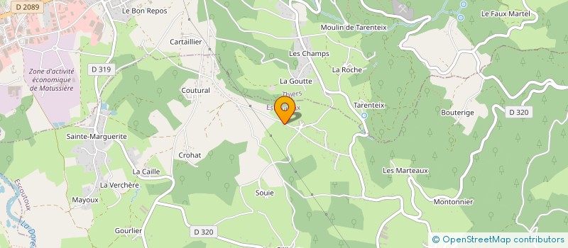 localisation de l'entreprise MONSIEUR ALEXIS LOMBARDY  ESCOUTOUX