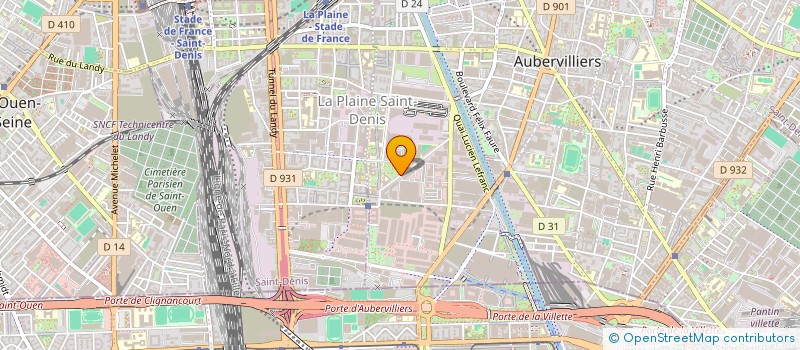 localisation de l'entreprise MONSIEUR ALEXIS LUFUTA KUAMBA  AUBERVILLIERS