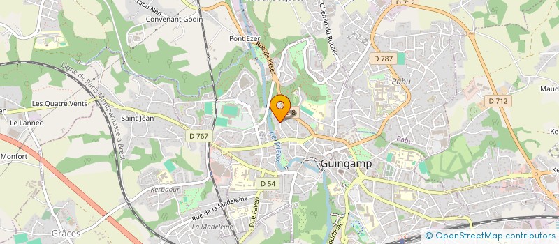 localisation de l'entreprise MONSIEUR ALEXIS MARTIN  GUINGAMP