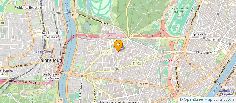 localisation de l'entreprise MONSIEUR ALEXIS MERLE  BOULOGNE-BILLANCOURT