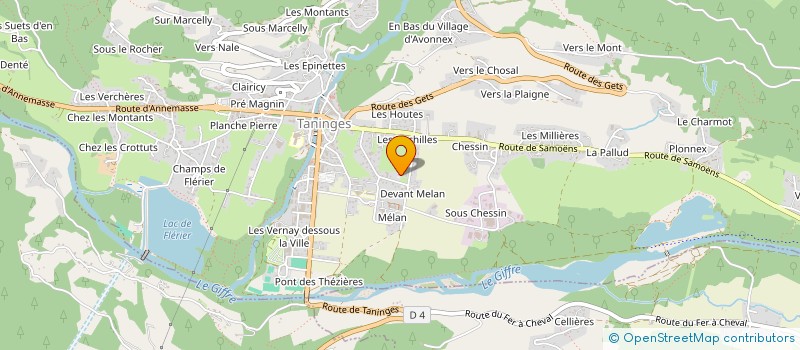 localisation de l'entreprise MONSIEUR ALEXIS MICHEL  TANINGES