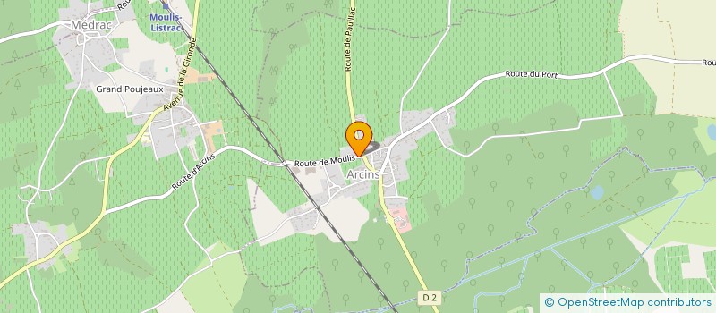 localisation de l'entreprise MONSIEUR ALEXIS MOTTON  ARCINS