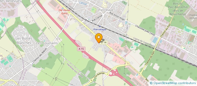 localisation de l'entreprise MONSIEUR ALEXIS PELTIER à PIERRELAYE