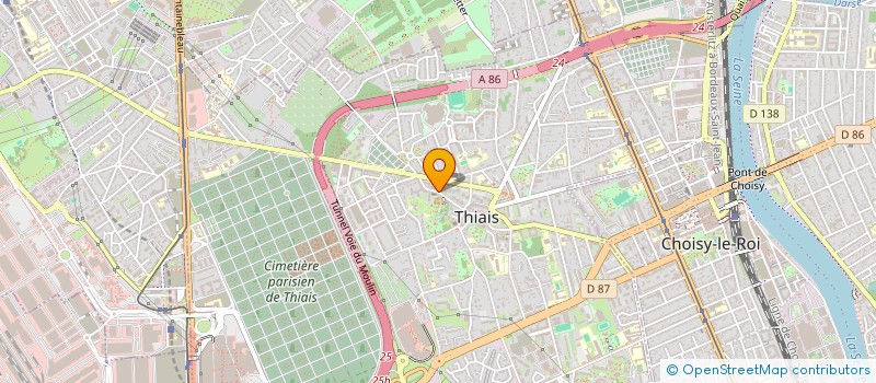 localisation de l'entreprise MONSIEUR ALEXIS PERGE  THIAIS