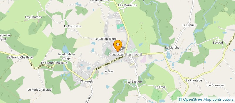 localisation de l'entreprise MONSIEUR ALEXIS PERNOT  COUSSAC-BONNEVAL