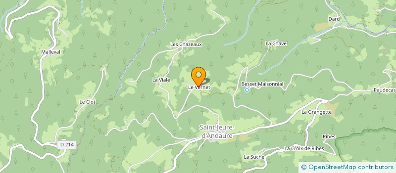 localisation de l'entreprise MONSIEUR ALEXIS PERRET  SAINT-JEURE-D'ANDAURE