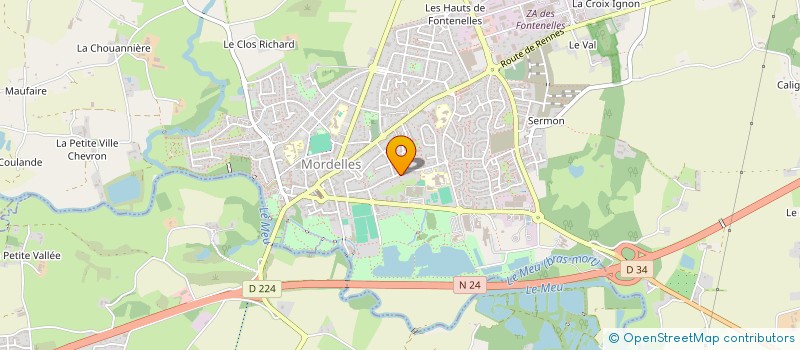 localisation de l'entreprise MONSIEUR ALEXIS PERSEHAIS  MORDELLES