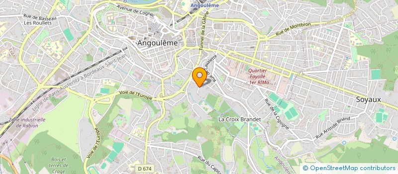 localisation de l'entreprise MONSIEUR ALEXIS PETIT à ANGOULEME