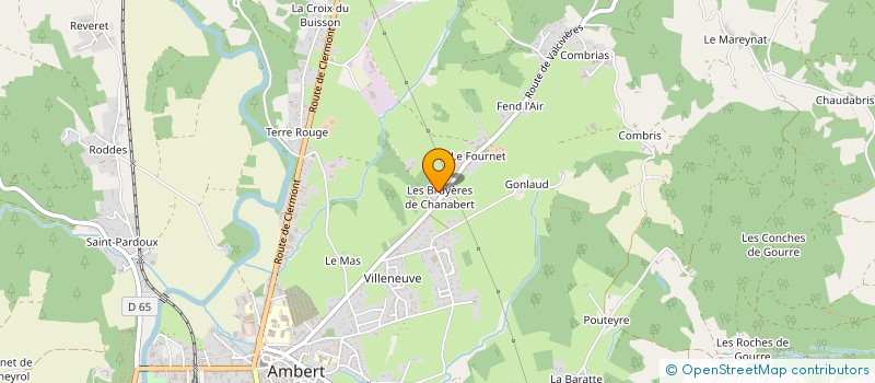 localisation de l'entreprise MONSIEUR ALEXIS POUGET  AMBERT