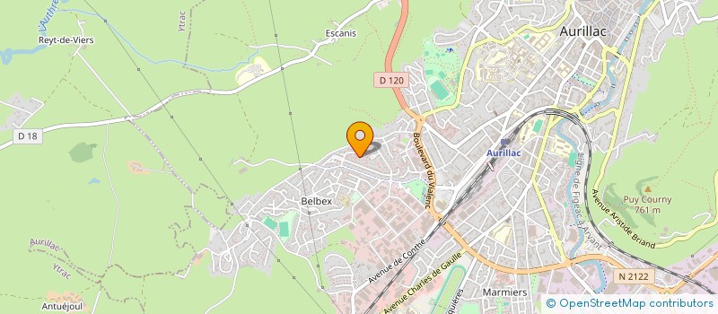localisation de l'entreprise MONSIEUR ALEXIS PUECHBROUSSOUX à AURILLAC