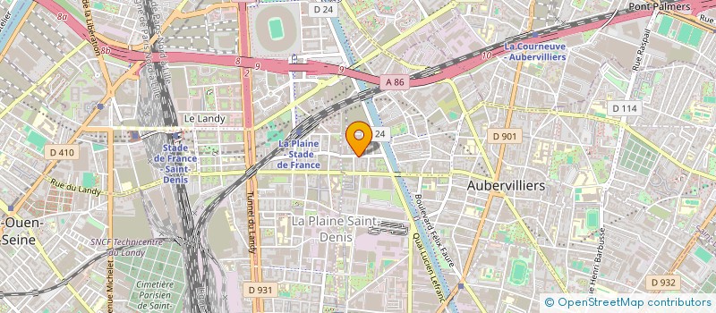 localisation de l'entreprise MONSIEUR ALEXIS RAVERDY  AUBERVILLIERS
