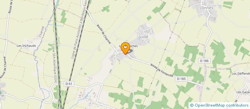 localisation de l'entreprise MONSIEUR ALEXIS REBOULEAU à JUILLE