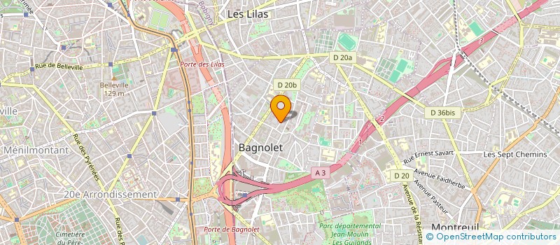 localisation de l'entreprise MONSIEUR ALEXIS RICHARD  BAGNOLET
