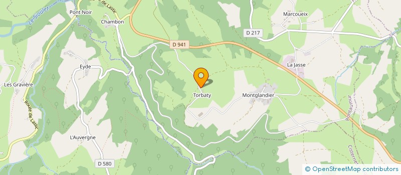 localisation de l'entreprise MONSIEUR ALEXIS ROBERT  PONTAUMUR